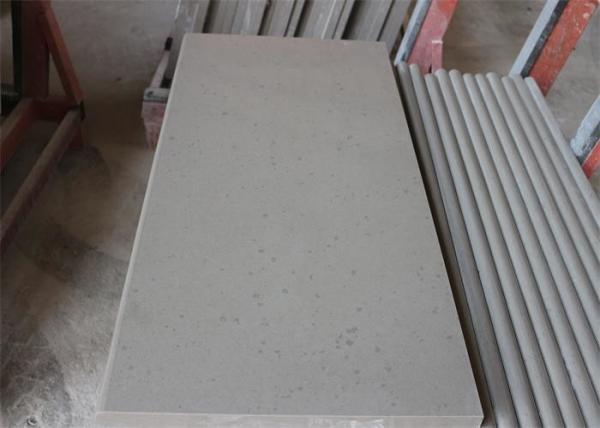 Grey Beautiful Spot Quartz Table Top , Solid Surface Kitchen Countertops Acid Resistant