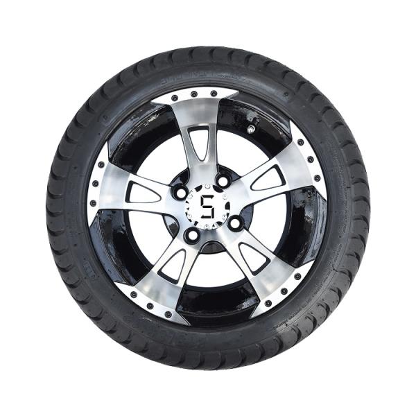 12'' Golf Cart Wheels And 215/35-12 Low Profile Golf Cart Tires Combo - Set Of 4