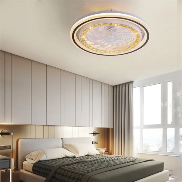 Restaurant Nordic Living Room Bedroom Ceiling Light 220V 110V Led Electric Fan Light (WH-CLL-68)