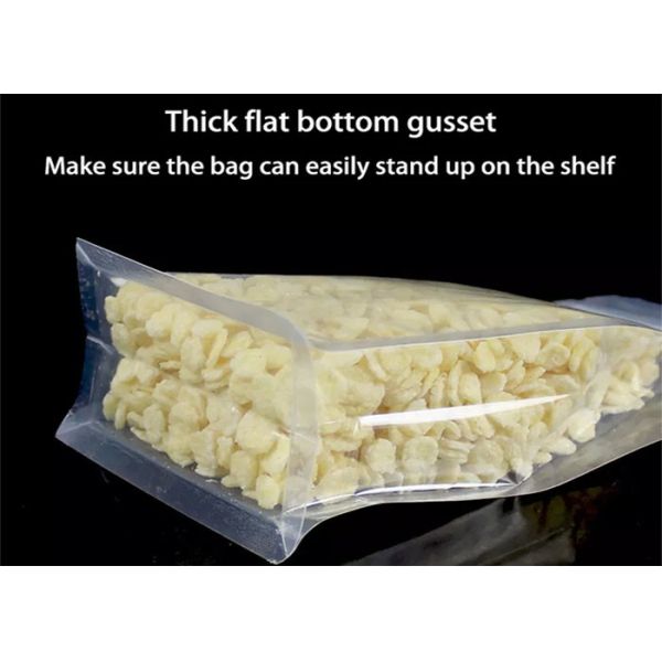 Resealable Doypack Transparent Plastic Foil Ziplock Bags Stand Up 8 Sides Sealing
