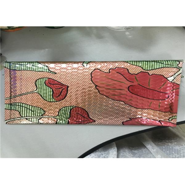 Rose Pink Metallic Mailing Envelopes , Colored Bubble Mailers For Transport