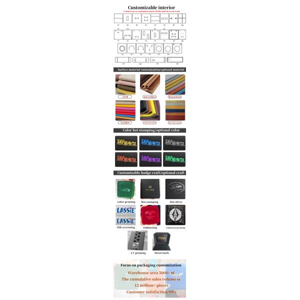 Brazalete anillo de orejas caja de joyas LED juegos personalizados caja de joyas con logotipo al por mayor