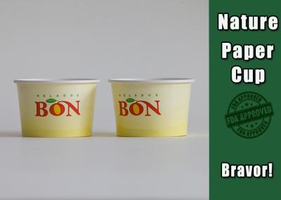 Single Wall Disposable Frozen Yogurt Cups , Disposable Paper Bowls With Lids