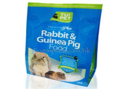 Plastic Flat Bottom Cat Food Pouches , Custom Printed Laminated Pouches With Zipper