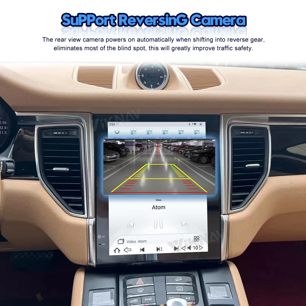 Авторадио Viknav Для Porsche Macan (2010-2015) 10,4 дюйма Авто вертикальный экран Carplay GPS навигация Мультимедийный проигрыватель