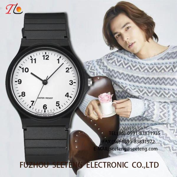 wholesale Silicone watch  with alloycase and color customized strap Men's watch concise style classic style