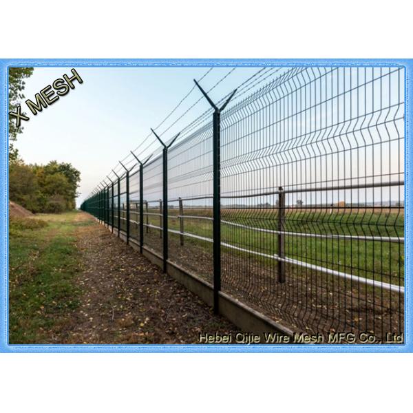 Зеленый винил покрыл декоративными ячеистую сеть загородки 3Д сваренную панелями для спортивной площадки