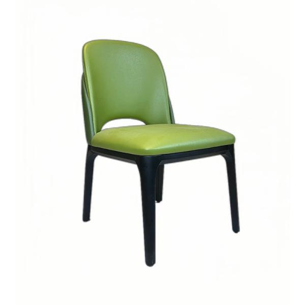 Indoor Dining Room Ash Wood Leather Chair Without Armrest Fixed 500mm*600mm*850mm