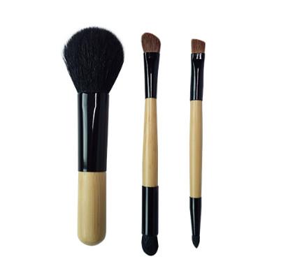 3pcs Cosmetic Brush Set , Mini Makeup Brushes For Travel 