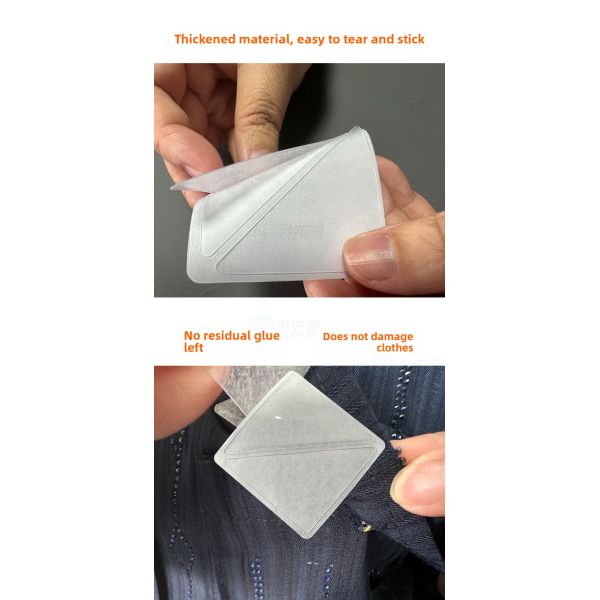 PVC Shirt Polo Collar Shaping Stickers No Crease No Curl Invisible Fixing V-Neck Shaping Labels