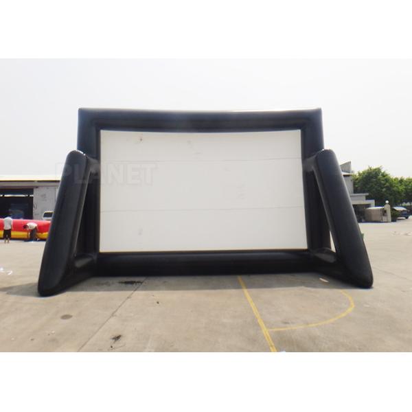 Black And White Inflatable Tv Screen Water Resistance Easy Operation