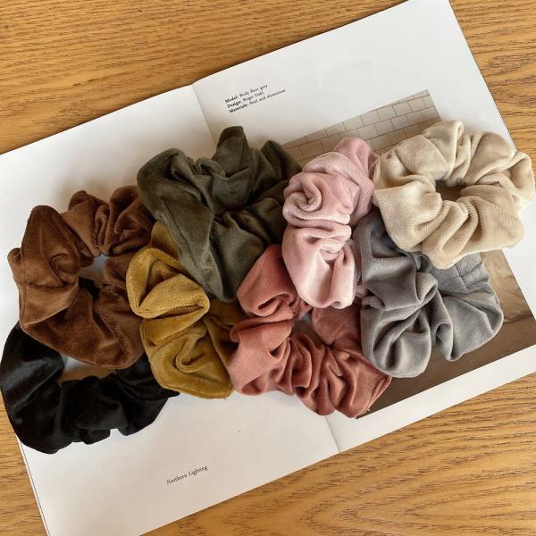 Christmas Flannel Hair Tress Velvet Hair Accessories Set Leopard Hair Tie Scrunchies