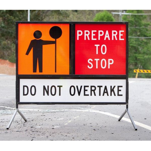 Multi Message Traffic Sign Frame Australia Standard Safety Road Pvc Signage
