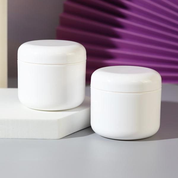 White Matte Butter Face Sample Cream Packaging with Customized Colors and Matching Heat Induction Liner