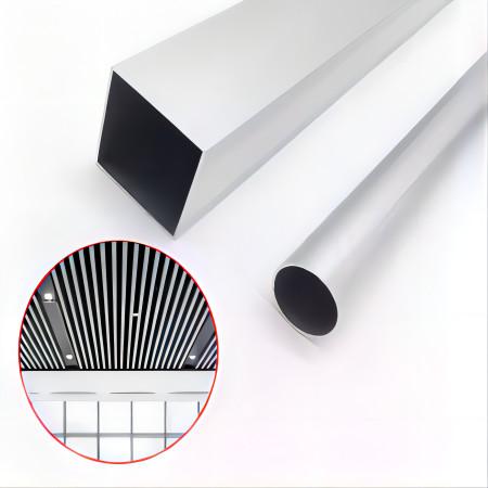 Silver Black 6061 Anodized Aluminum Rectangular Tube Round Tube