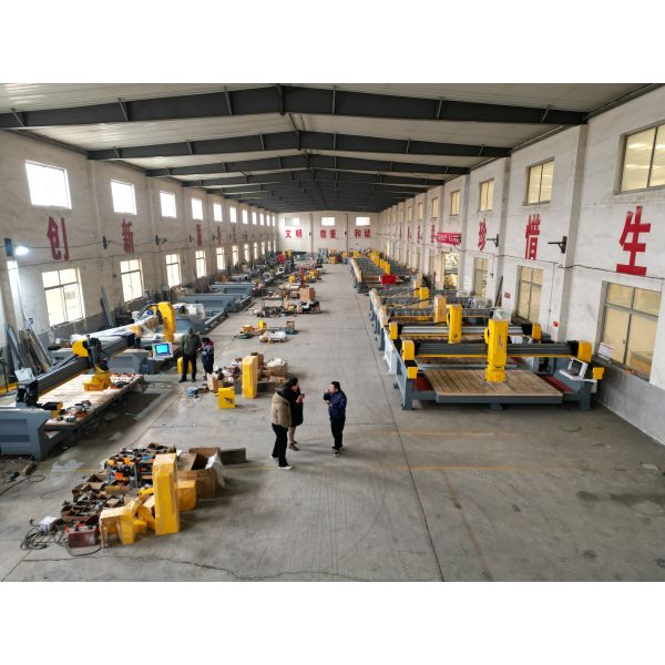 ZEUS 4+3 AXIS CNC CUTTING SAW 15KW+7.5KW 3200*2000MM CUT 100MM STONE CNC MACHINERY SAVE MONEY AND EFFORT FREE AFTER SALES TRAINING CUSTOM LOGO WARRANTY ONE YEAR SPINDLE CAMERA SUCTION SAW BLADE