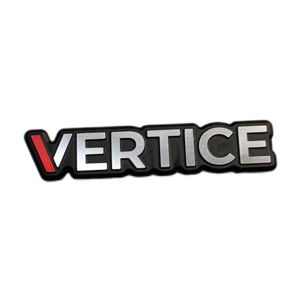 Custom Embossed Aluminum Nameplate With Black Background & Silver Raised Letters