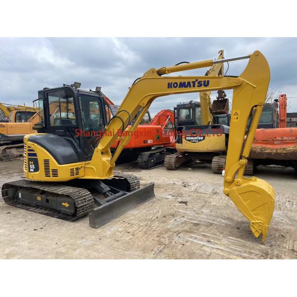 90% 2019 year 5 ton small machine digger used mini excavator komatsu pc55MR 1 included
