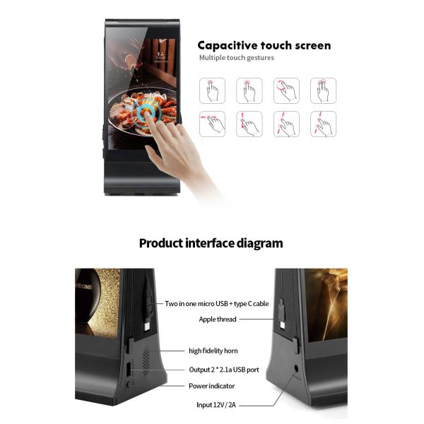 Tabletop de WiFi quiosque de carregamento do LCD do tela táctil de 7 - de 8in