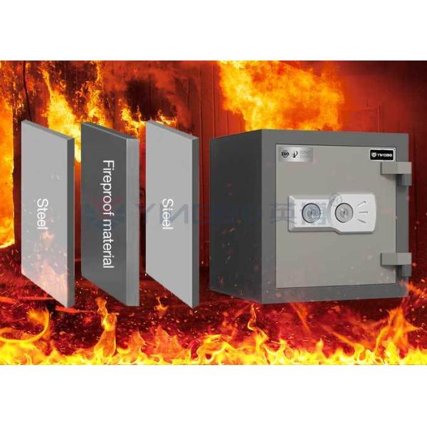 H420mm Caisse de sécurité pour documents, argent, bijoux, coffre-fort à l'épreuve du feu, en acier massif