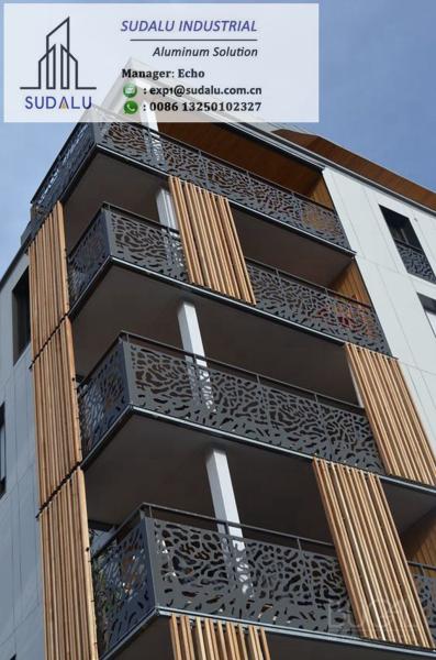 Decorative Aluminum Panels Outdoor Balcony Railing Screen Aluminum Cladding Panel