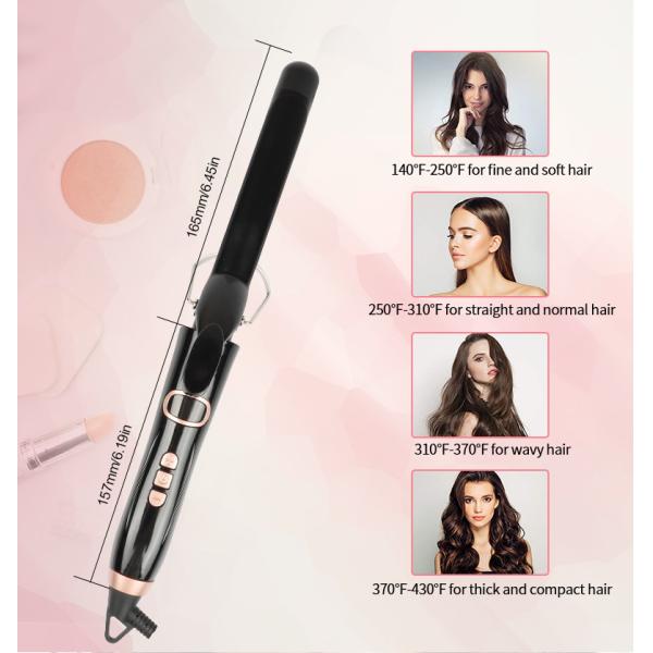 Tourmaline Ceramic Hair Curler , 25mm Barrel Hair Styler Curling Wand