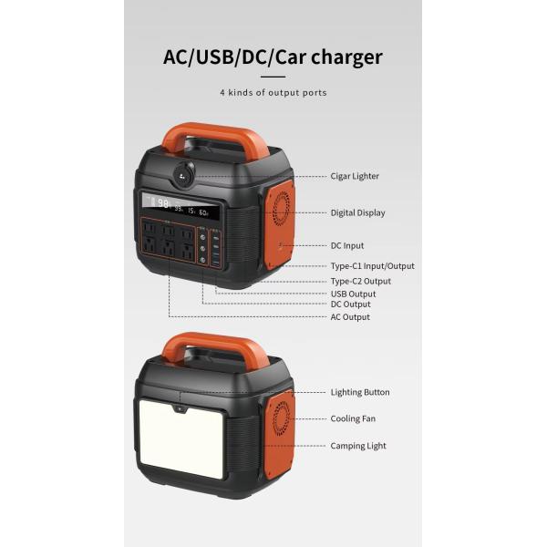 600W Solar Outdoor Mobile Portable Charging Station Mini European Standard