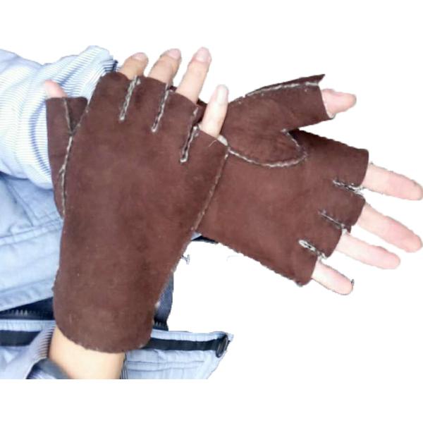 Double Face Leather Fashion Gloves , Touch Screen Cute Women'S Mitten Gloves
