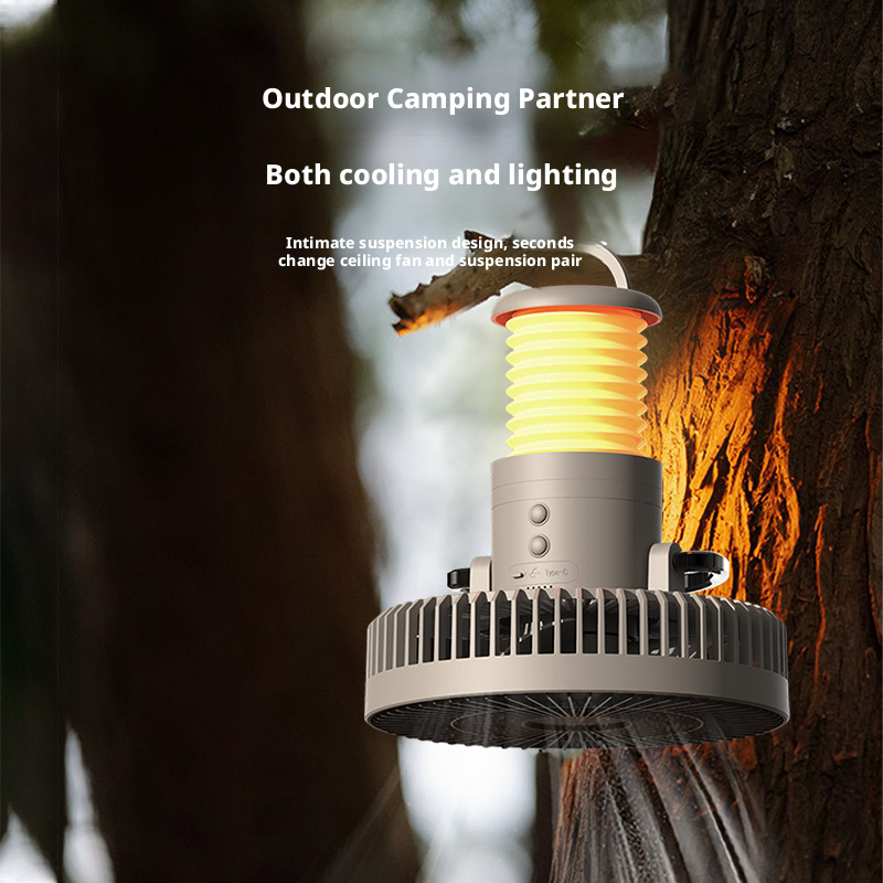 3 In 1 Multifunctional Portable Camping Fan 10000mAh Lightweight Design For Outdoor