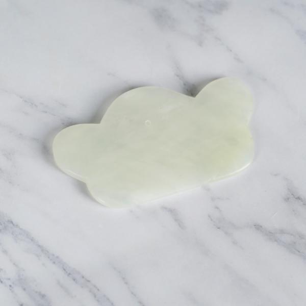 Chinese Medicine Apparatus Jade Gua Sha Stone Green Facial Massage Tool for Stress Relief and Skin Hydration Natural Therapy