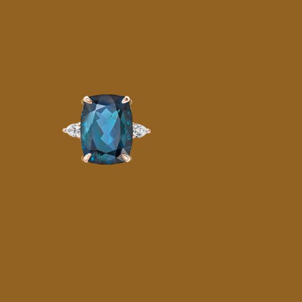 Топаз Лондона Soiree голубой и коктейль CZ ювелирные изделия обручального кольца аттестовали