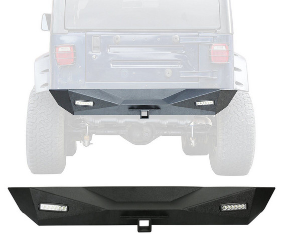 Wrangler TJ Rear Bumper for Jeep TJ Black Steel Recovery Bumper for TJ Wrangler 97-06
