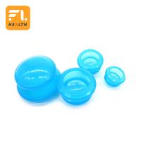 A terapia colocando colocando colocando da acupuntura do vácuo do grupo da massagem do silicone de 4 PCes ajustou o copo da massagem do corpo profissional