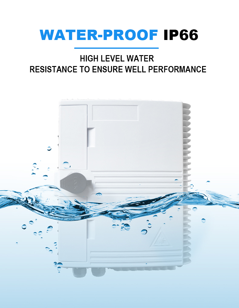 PC ABS IP55 FTTH 12core Fiber Optic Terminal Box