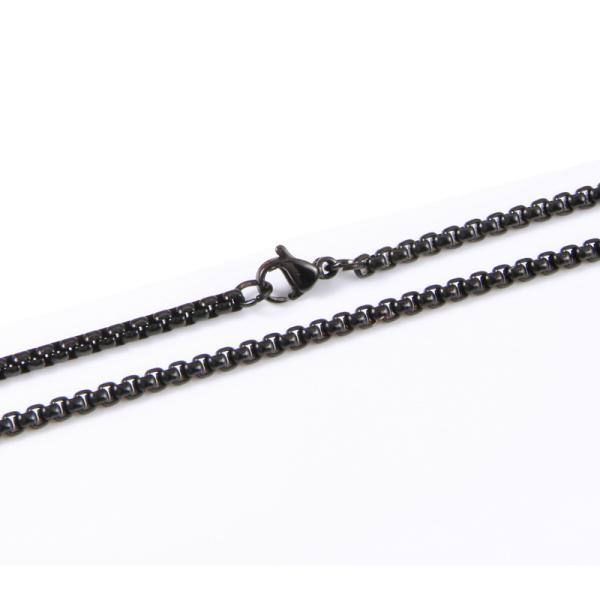 Simple European and American Gold Square Pearl Necklace Stainless Steel Chain Design