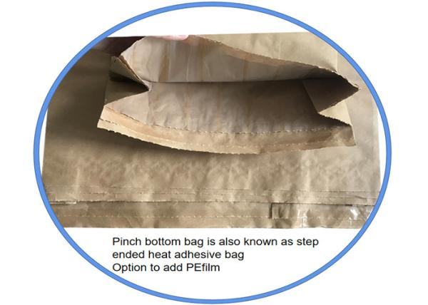 Moisture Proof Heat Sealed Paper Bags White Brown For Synanthrin