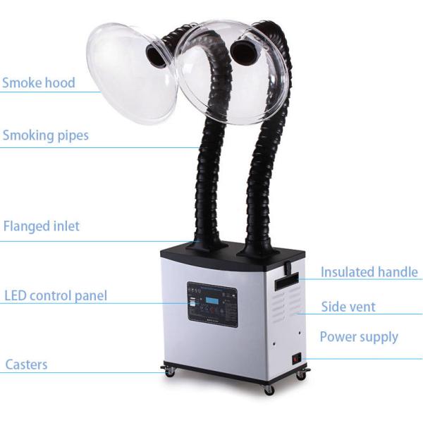 Industrial Mobile Smoke Fume Extractor Portable Dust Collector 99.99% Purifying