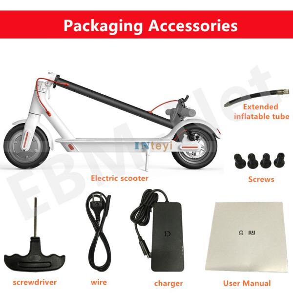 Portable 8.5 Inch Mijia M365 Stand Up Two Wheel Electric Scooter Foldable For Adults