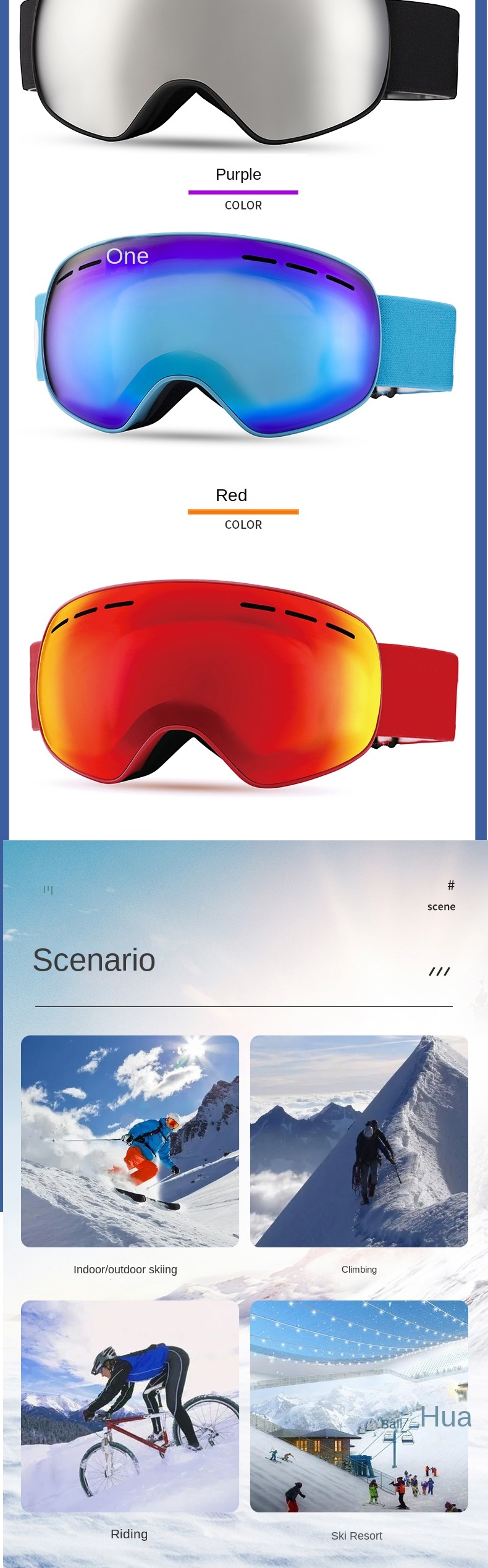 2025 Winter New Style Adult Ski Goggles, Magnetic Attachment Double-Layer Anti-Fog Snow Goggles, ODM Custom Windproof Protective Eyewear