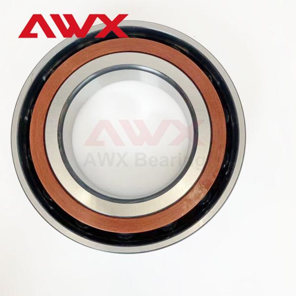 SUJ2 Ceramic Balls Pressed Steel Cage Contact Angular Ball Bearing