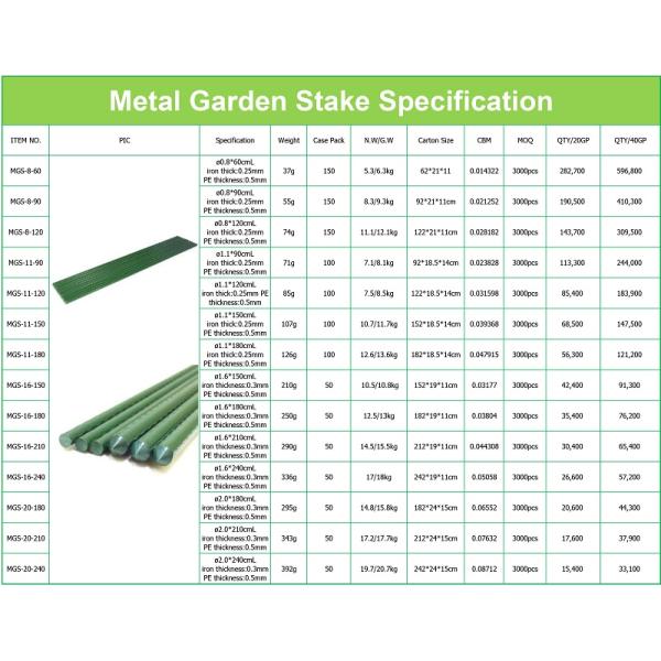 4 foot steel garden stakes for tomato support diameter 16cm