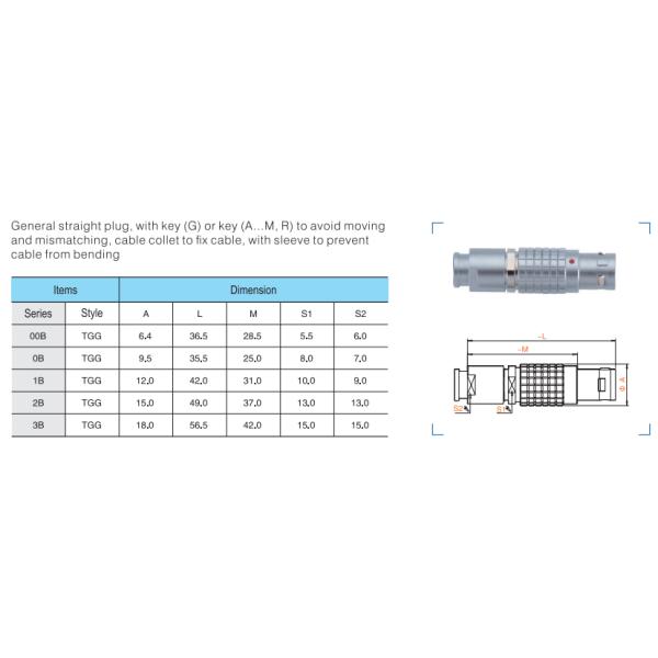 Lemo 2 Pin Camera Wire Connector FGG.0B.302 For Teradek Power Supply