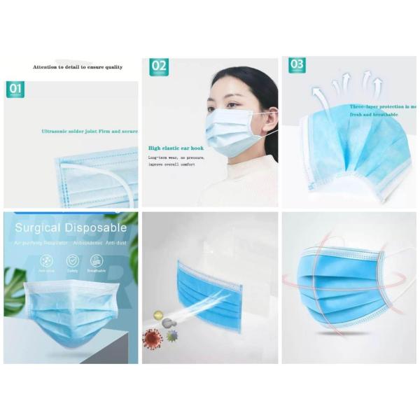 Outdoor Travel Medical Surgical Face Mask Home Disposable Respirator Mask