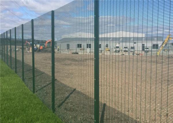Green Galvanized 358 Anti Climb ClearVu Invisible Wall Fence Panels Powder Coated