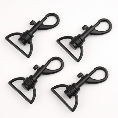 Zinc Alloy Metal Swivel Clasps Lanyard Snap Hook Black Lobster Clip for Bags and Keys