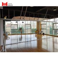 Sliding Mirror Glass Movable Wall 65mm With POM Hanging Wheels