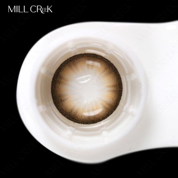 Pear Brown 14.5mm Yearly Disposable Contact Lenses with 40% Water Content for Dark Eyes