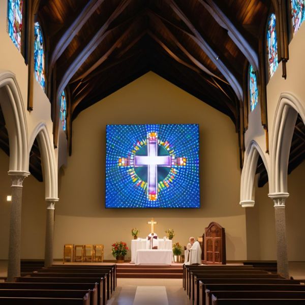 High Resolution Church Stage Backdrop LED Screen Video Wall Panel for Church