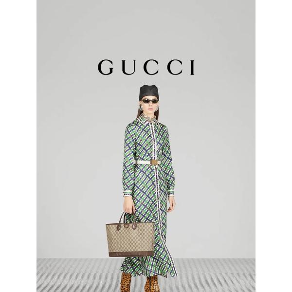 GUCCI Ophidia a stigmatisé le sac d'épaule petit noir en cuir granuleux moyen