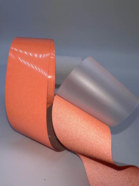 Faixa refletora de transferência de calor vermelha 5 cm de largura para moda, desporto